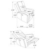 Coaster Home Furnishings Raelynn Upholstered Recliner Chair Grey - 3 of 4