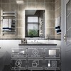 Keonjinn Smart LED Bathroom Vanity Wall Mirror, 3 Color Temperatures Dimmable, Frontlit & Backlit, Dimmable, Acrylic Edge, Anti Fog, Radar Sensor - 2 of 4