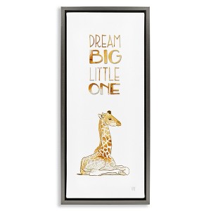 Stupell Industries Dream Big Little One Giraffe, 11" x 25" - 1 of 4