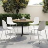 SEVOBAL Modern Plastic Stackable Dining Chair, Accent Chairs Set of 4 with Metal Legs for Indoor or Outdoor, White, 21.26"*20.08"*33.27" - 2 of 4