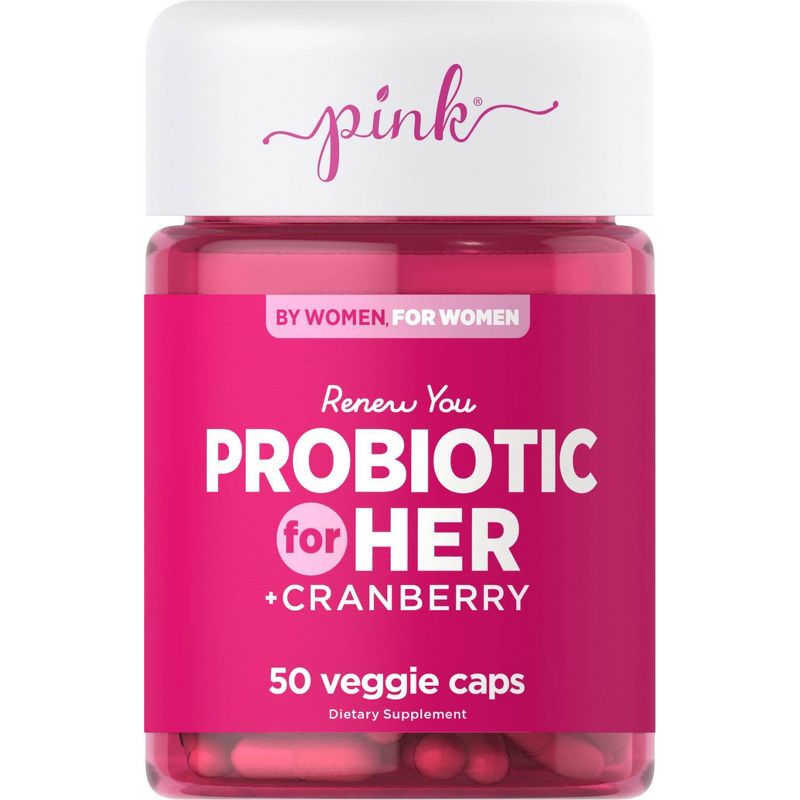 Pink Vitamins Renew You Probiotic for Her Veggie Capsules - 50ct, 1 of 6
