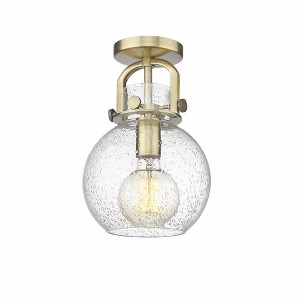 Newton Sphere - 1 Light Flush Mount In Industrial Style-12 Inches Tall and 8 Inches Wide - 1 of 1