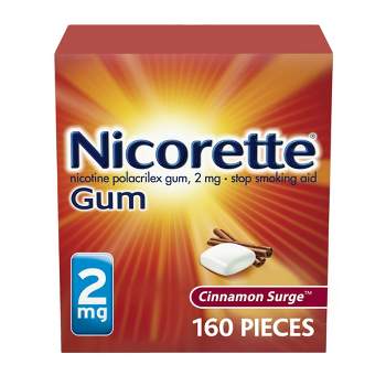 Nicorette 2mg Stop Smoking Aid Nicotine Gum - Cinnamon Surge - 160ct