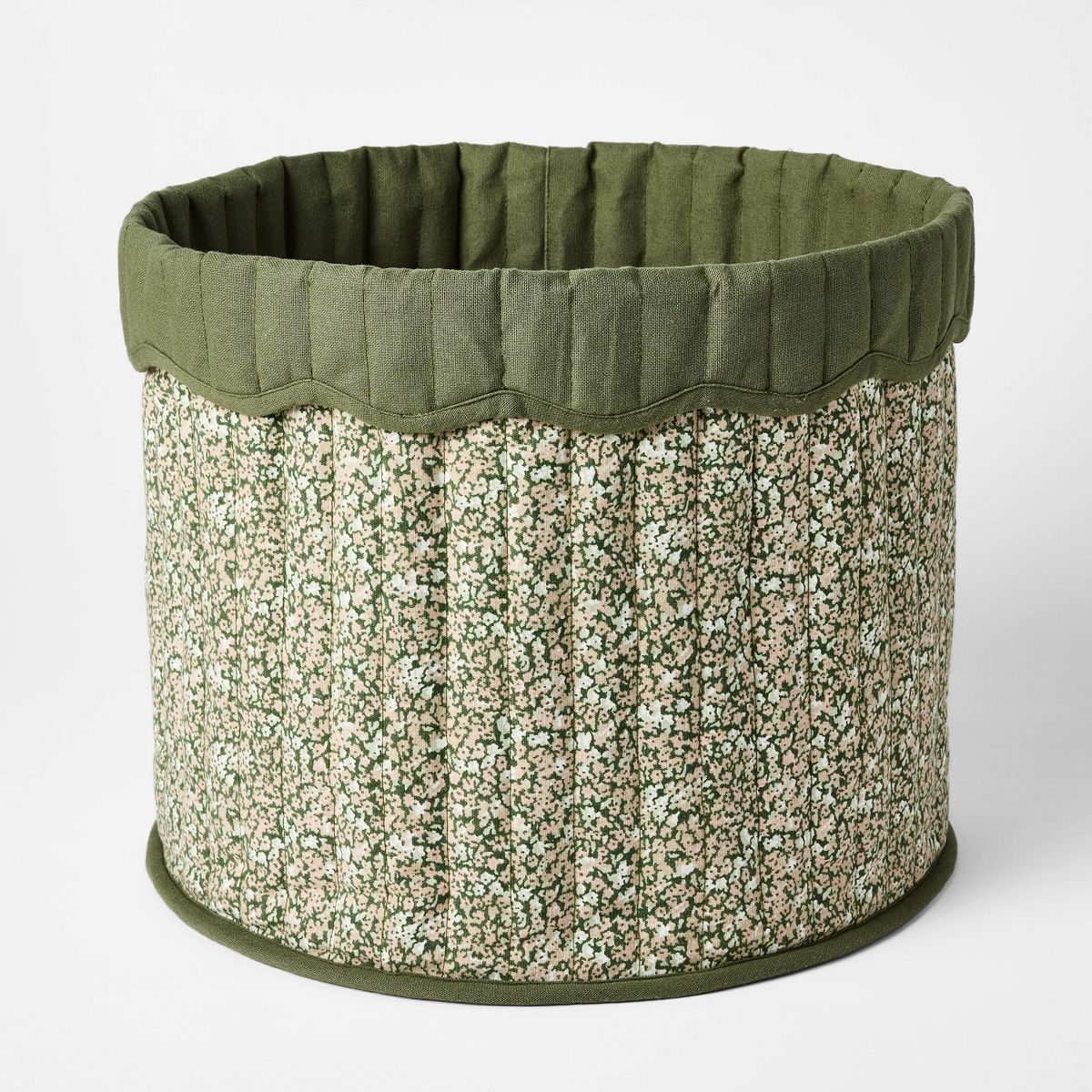 Large Floral Canvas Storage Basket - Threshold™ designed with Studio McGee