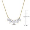 EVERLY JEWELRY  |   Yellow Plated Sterling Silver 5 2/5 CT TGW Created White Sapphire Necklace on 1.2mm Cable Chain w/ Lobster clasp - 3 of 4