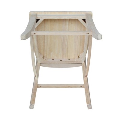 Verona Unfinished Parawood Counter Stool with Cut Out Back