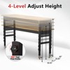 Huxxion 60" Adjustable Work Bench, Heavy Duty Rubber Wood Work Table with Power Outlet and 4 Wheels for Garage, Workshop, Office, Home - 4 of 4