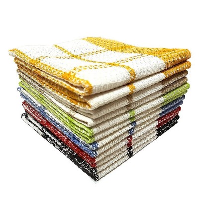 LunaLulinlk 12 Pack 100% Cotton Waffle Weave Kitchen Dish Cloths, Ultra Soft 13x13 Machine Washable