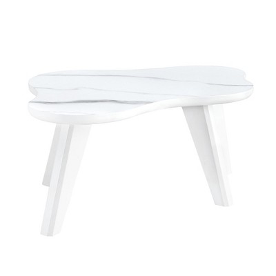 NicBex Modern 47.2" Cloud Shape Coffee Table with Wood Frame for Living Room and Bedroom
