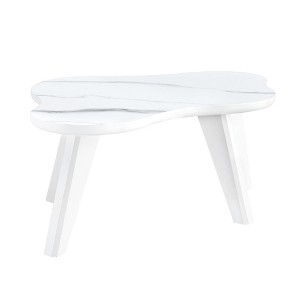 NicBex Modern 47.2" Cloud Shape Coffee Table with Wood Frame for Living Room and Bedroom - 1 of 4