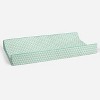 Bacati - Noah Mint Triangles Quilted Muslin Changing Pad Cover - 3 of 4