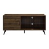 Saracina Home Single Door Mid-Century Modern TV Stand for TVs up to 58" Dark Walnut - 4 of 4