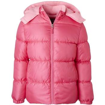 Pink Platinum Girls' Basic Puffer Jacket Size 5-6, Blush : Target