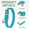 Unique Bargains Dog Collar with Bell Adjustable Buckle PU Leather Dog Collars - 3 of 4