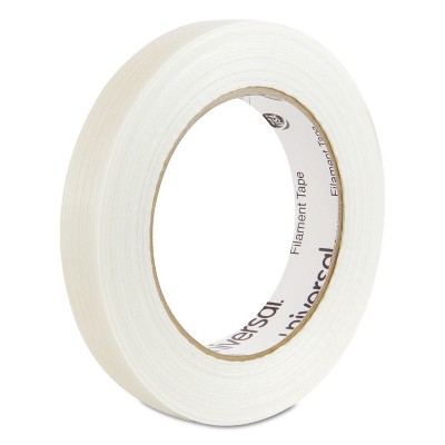 UNIVERSAL 110# Utility Grade Filament Tape 18mm x 54.8m 3" Core Clear 30018