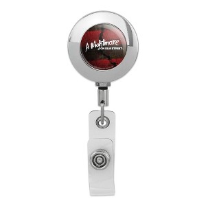 A Nightmare On Elm Street Logo Metal Chrome Badge ID Card Holder Clip - 1 of 3