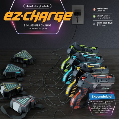 Squad Hero Rechargeable Laser Tag Set for Kids and Adults - Light Force Edition (Set of 4), Birthday Gifts for Boys