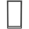 vidaXL Firewood Rack Matt Black 19.7"x11"x37" Steel - 3 of 4