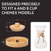 Impresa Coffee Pot Cover & Wooden Trivet for Chemex Coffee Maker - 3 of 4