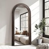 PexFix 35 in. W x 71 in. H Classic Arched Solid Wood Framed Mirror in 
Charcoal - 2 of 4