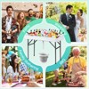 Tangkula Folding Ice Table with Drain 4 ft Portable Cooler with Removable Skirt No Assembly Fill and Chill Table for Food Drink Beverage White - 3 of 4