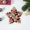 Unique Bargains Christmas Brooches YNCP1351 Five-pointed Star Alloy Dripping Wax Multicolor 1.42"x1.42" 1 Pc - 2 of 4