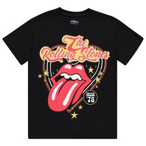 Rolling Stones Ladies Fashion Shirt - Ladies Classic Rolling Stones Clothing - Mick Jagger, Keith Richards, Charlie Watts Tee (Black, Medium) - 1 of 4