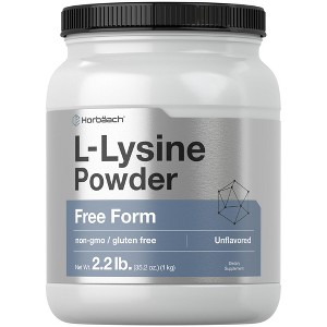 Horbäach L-Lysine Powder | 2.2 lbs | Unflavored Free Form Supplement - 1 of 4