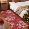 COZONY Washable Christmas Area Rug, Soft Non-Shedding Indoor Carpet with Snow Print, Foldable Low Pile Floor Mat for Living Room, Bedroom, Decor - 3 of 4