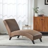 Christopher Knight Home Xeniel Mid-Century Modern Faux Leather Upholstered Chaise Lounge - 2 of 4