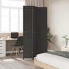 vidaXL Black Solid Paulownia Wood Room Divider - 3 Foldable Panels, Durable Indoor Privacy Screen, Elegant Partition for Bedroom/Office/Living - 4 of 4