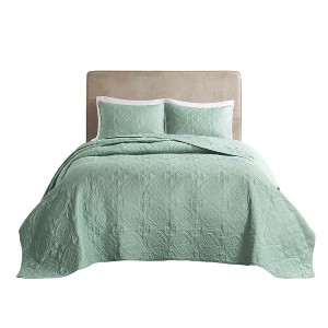 Gulches Full/Queen 3 Piece Reversible Bedspread Set Seafoam - 1 of 4