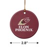 Elon University Phoenix Logo Porcelain Holiday Christmas Tree Ornament - 3 of 4