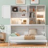 TiramisuBest Twin Size Wall Murphy Bed with Top Cabinet, Shelves ,Space Saving Foldable Bed with Light & USB - 2 of 4