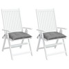 vidaXL Chair Cushion Set of 2 Grey - 4 of 4