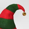 Striped Christmas Elf Costume Hat with Bell - Wondershop™ Red/Green - 2 of 3