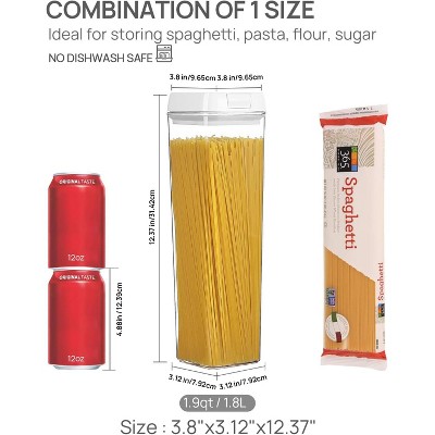 Vtopmart 4 PCS 1.8L Plastic Airtight Food Storage Containers with Easy Lock Lids, BPA Free, for Kitchen Pantry Organization and Storage — фото 4