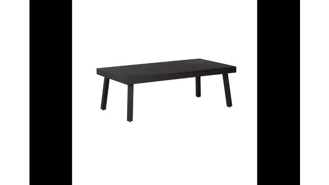 Linon Aluminum Rectangle Lark Coffee Table Black, 2 of 11, play video