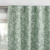 2pc 72"x84" Sun Zero Estelle Foliage Pattern 100% Blackout Back Tab Curtain Panel Pair Mineral - 3 of 4