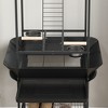 Akoasm Birds Cage With Wheels, Perches, Stainless Steel Bowls, Removable Tray And Toy Hanger Indoor & Outdoor-Dark Gray - 3 of 4
