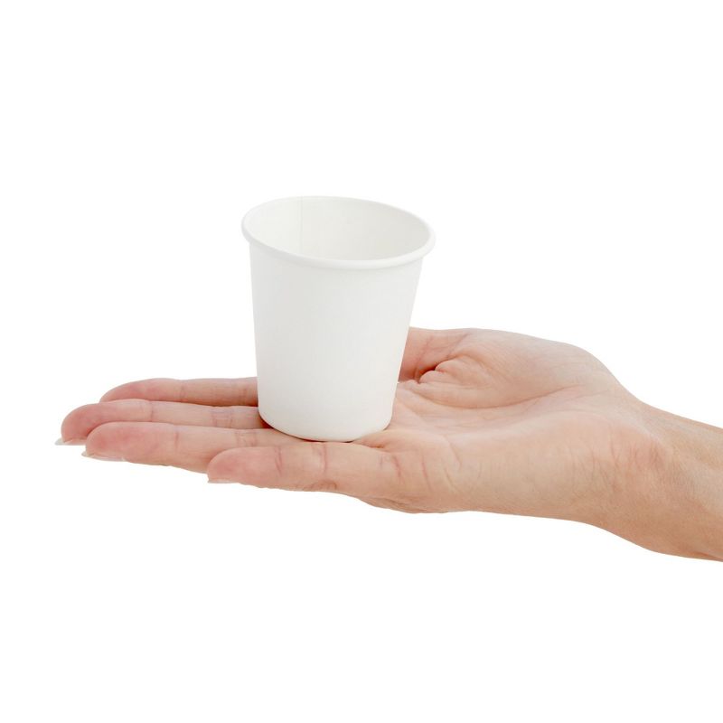 Juvale 600 Pack 3 oz. Small White Paper Cups, Disposable Bath Cup for Bathroom & Mouthwash, 4 of 10