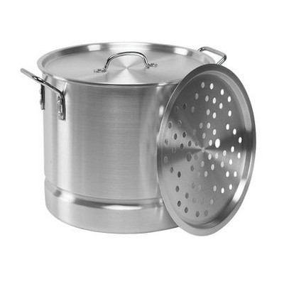 Stainless Steel Steamer Pot for Cooking, 2 Tier Steamer with Lid 10-Inch  Steamer Cookware, Thicken Food Steaming Pot for Vegetable, Tamale, Seafood