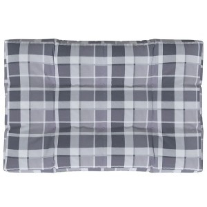 vidaXL Chair Cushion Outdoor Patio Pallet Seat Cushion Sofa Chair Pad Fabric - Gray Check Pattern 47.2" x 31.5" x 4.7" - 1 of 4