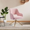 WestinTrends Genevieve Mid-Century Modern Upholstered Boucle Swivel Accent Chair (Set of 4) - 2 of 4