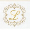 Linum Home Textiles 100% Turkish Cotton MONICA Gold Thread 2PC Embellished Hand Towel Set - 3 of 3