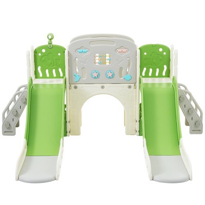 Infurnic Baby Activity Gyms, Baby Play Set with 8-in-1 Widen Slide and Crawl-through Tunnel, for Baby Essentials Gift, Multicolored, 77.2"*65.4"*38.2"