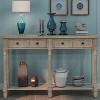 NicBex 2-Layer Console Table with 2 Storage Drawers 58"Long Sofa Table behind Couch Suitable for Entryway,Hallway,Living Room - 2 of 4