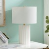 Hudson and Canal 23" Tall Table Lamp with Fabric Shade - 3 of 4