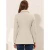 INSPIRE CHIC Women's Work Office Winter Overcoat Single Breasted Point Collar Pea Coat - 4 of 4