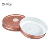 Unique Bargains Regular Leak-Proof Kitchen Storage Mason Jar Lids with Straw Hole 24 Pcs - 3 of 4